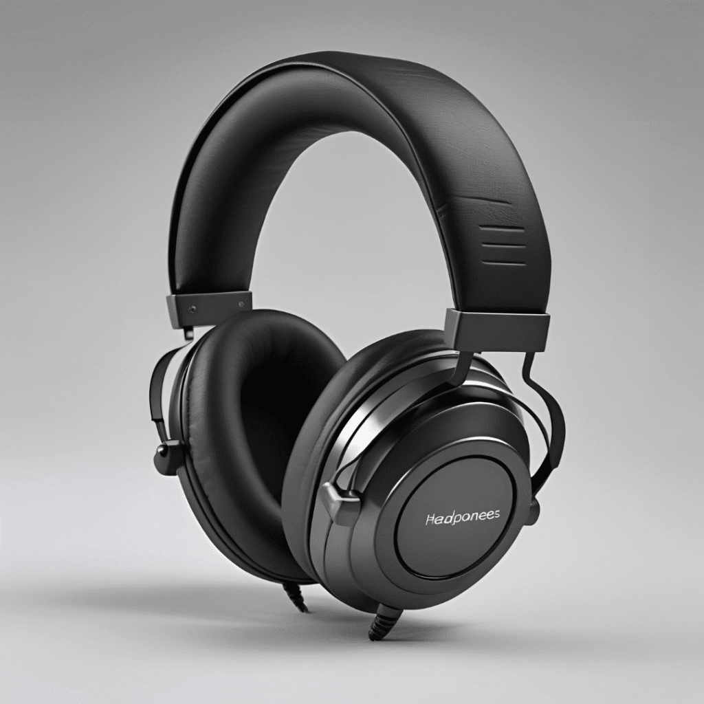 White wireless headphones with charging case