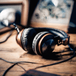 Foldable travel headphones in black color