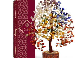 Crystal Tree of Life 7 Chakra Healing Crystals Trees for Home Decor, Office Desk Decor, Boho Decor, Handmade Bonsai Trees for Positive Energy, Money, Good Luck Birthday Gifts for Women, Mom