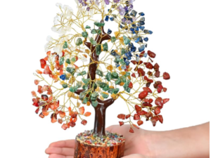7 Chakra Healing Crystal Tree of Life, Handmade Feng Shui Crystal Tree for Good Luck, Positive Energy, Wealth, Reiki Healing, Gifts for Women and Mom Birthday, House Warming Gift